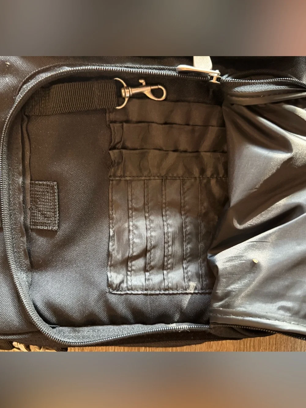 Black Laptop Bag-Briefcase with Shoulder Strap Multi-Compartment Work Travel Bag